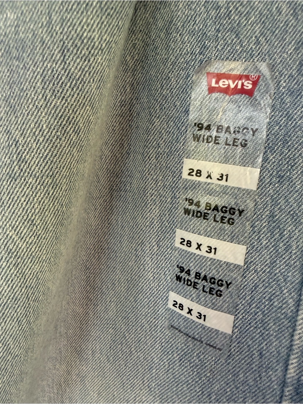 Levi's Light Blue '94 Baggy Wide Leg Jeans